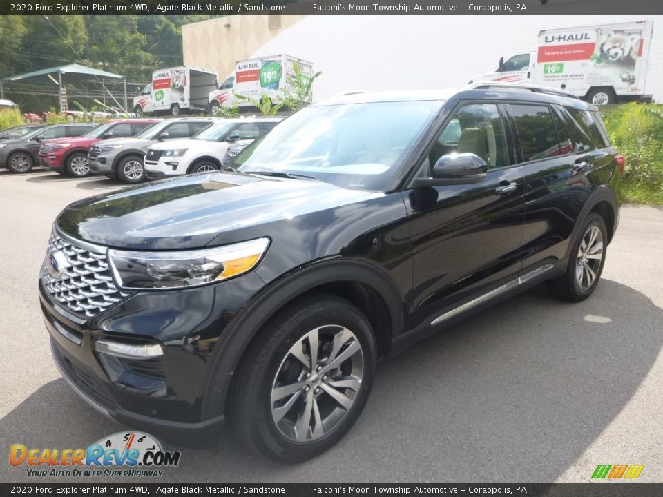 2020 Ford Explorer Platinum 4WD Agate Black Metallic / Sandstone Photo #5