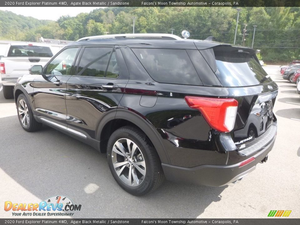 2020 Ford Explorer Platinum 4WD Agate Black Metallic / Sandstone Photo #6
