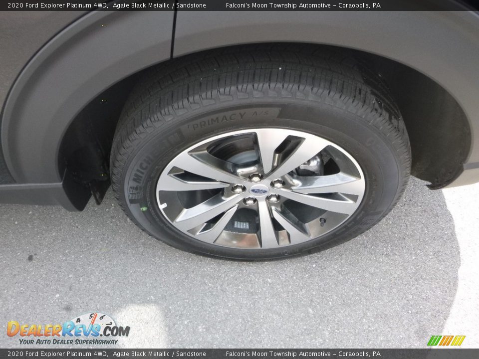 2020 Ford Explorer Platinum 4WD Agate Black Metallic / Sandstone Photo #7