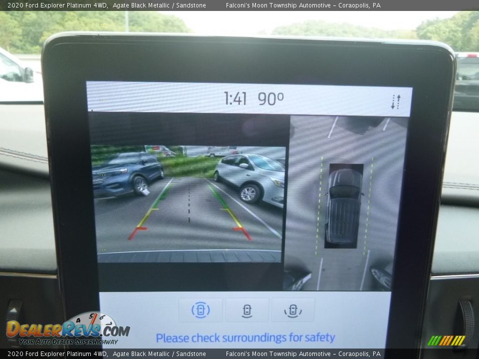 2020 Ford Explorer Platinum 4WD Agate Black Metallic / Sandstone Photo #15