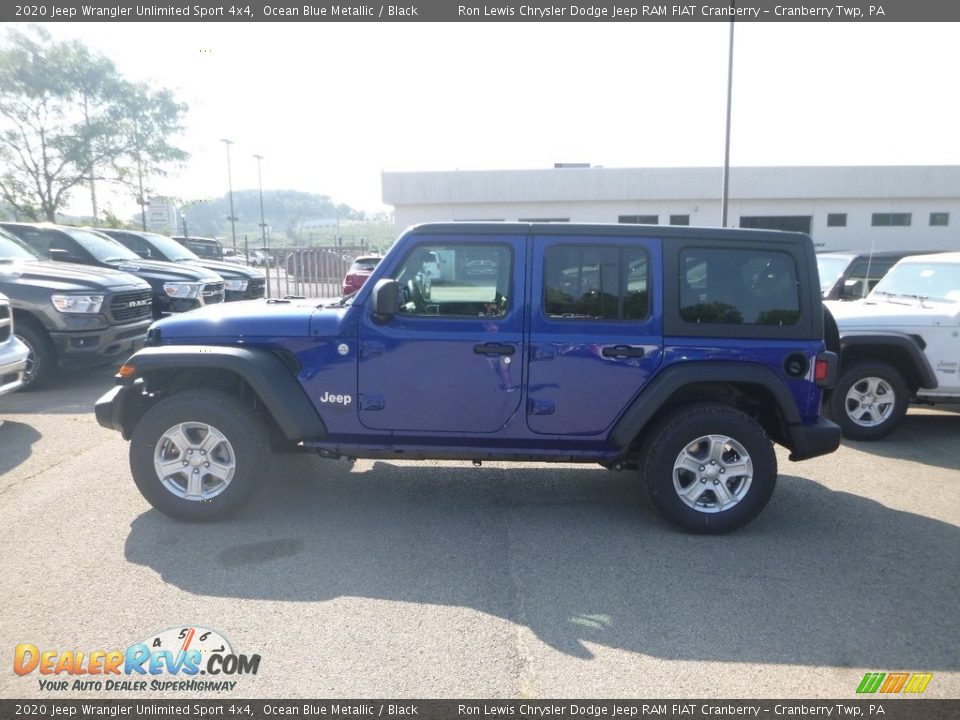 2020 Jeep Wrangler Unlimited Sport 4x4 Ocean Blue Metallic / Black Photo #2
