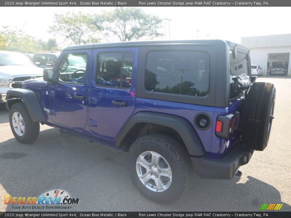 2020 Jeep Wrangler Unlimited Sport 4x4 Ocean Blue Metallic / Black Photo #3