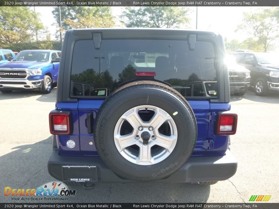 2020 Jeep Wrangler Unlimited Sport 4x4 Ocean Blue Metallic / Black Photo #4