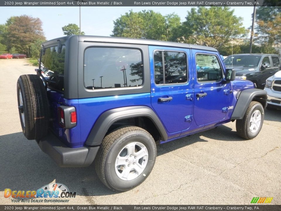 2020 Jeep Wrangler Unlimited Sport 4x4 Ocean Blue Metallic / Black Photo #5