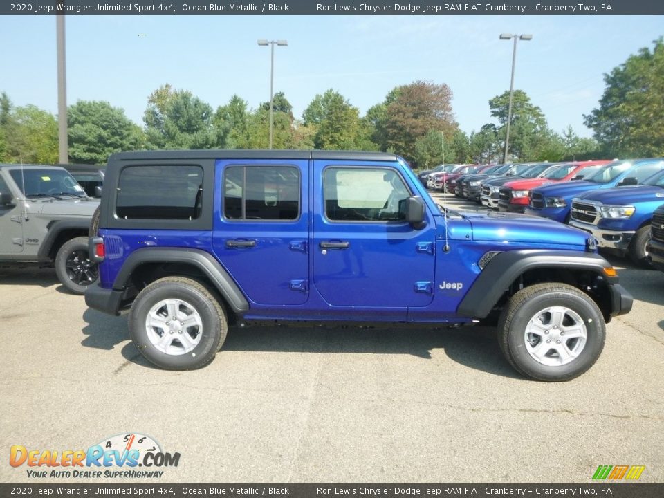 2020 Jeep Wrangler Unlimited Sport 4x4 Ocean Blue Metallic / Black Photo #6