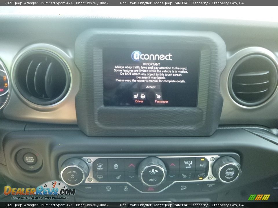 2020 Jeep Wrangler Unlimited Sport 4x4 Bright White / Black Photo #13