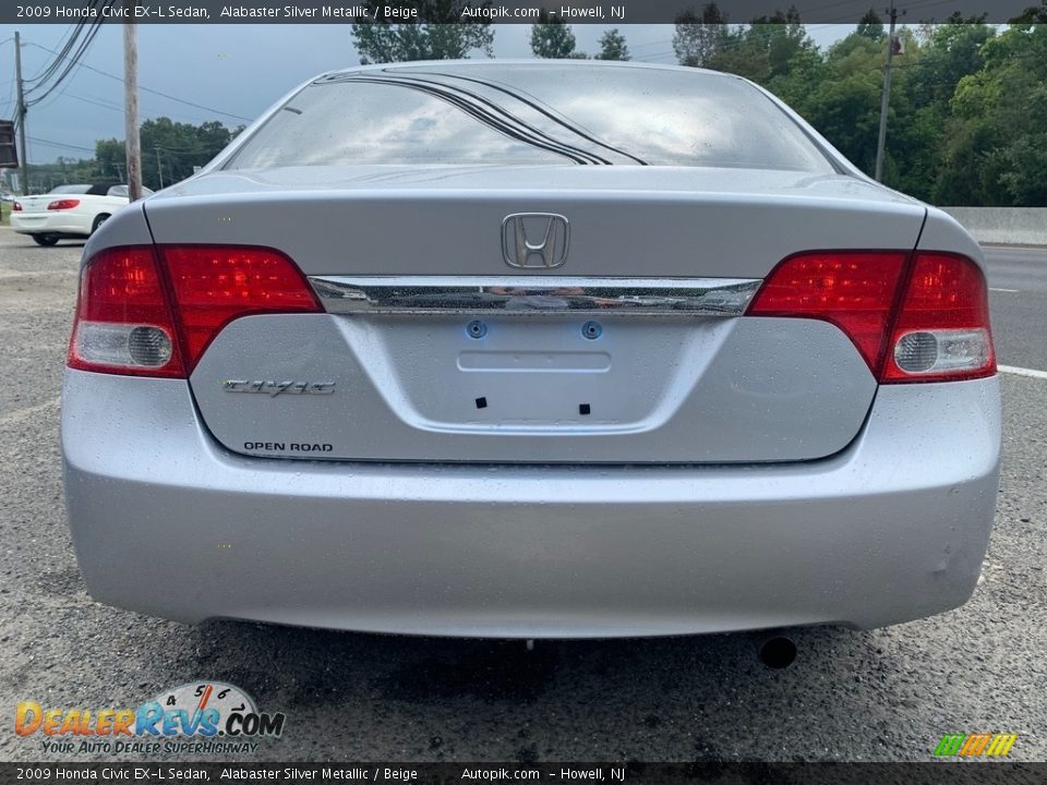 2009 Honda Civic EX-L Sedan Alabaster Silver Metallic / Beige Photo #4