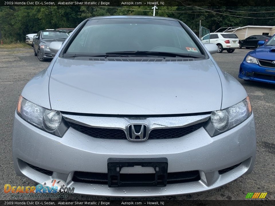 2009 Honda Civic EX-L Sedan Alabaster Silver Metallic / Beige Photo #8