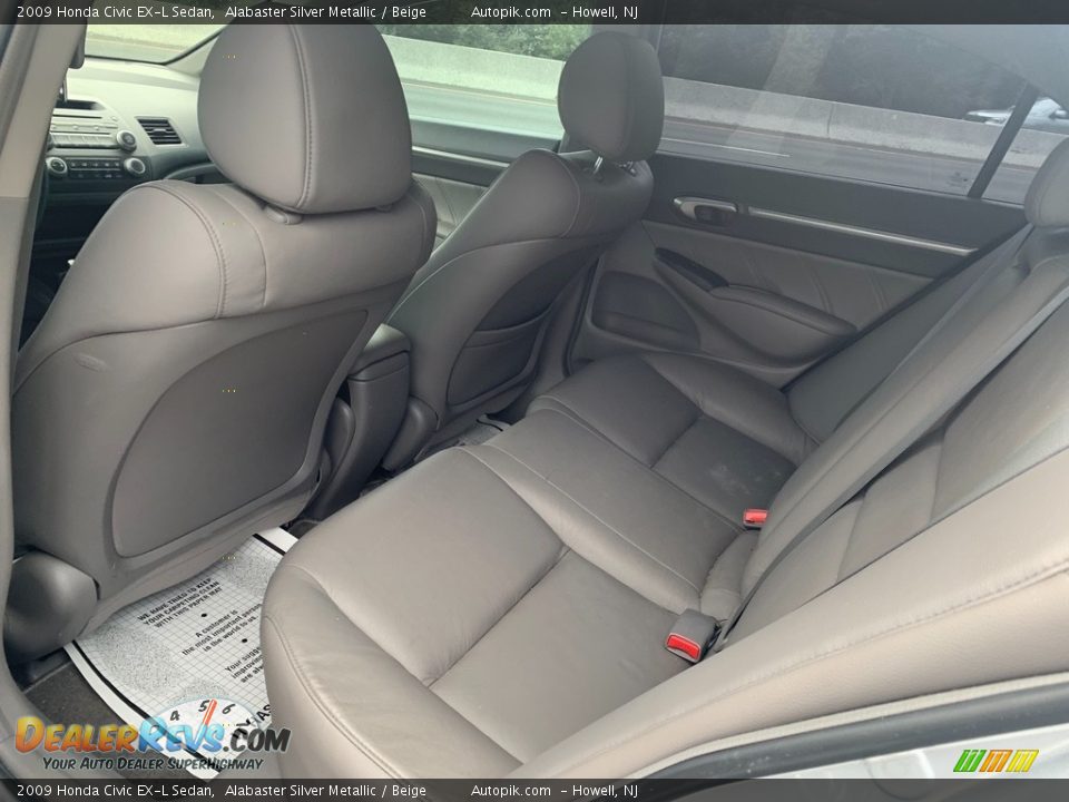 2009 Honda Civic EX-L Sedan Alabaster Silver Metallic / Beige Photo #11