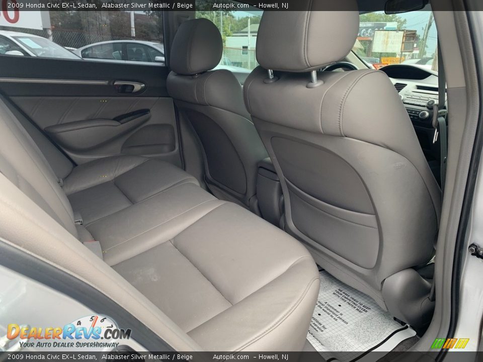 2009 Honda Civic EX-L Sedan Alabaster Silver Metallic / Beige Photo #12