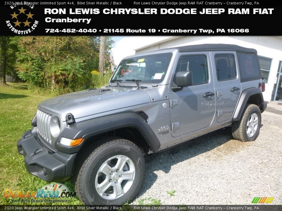 2020 Jeep Wrangler Unlimited Sport 4x4 Billet Silver Metallic / Black Photo #1