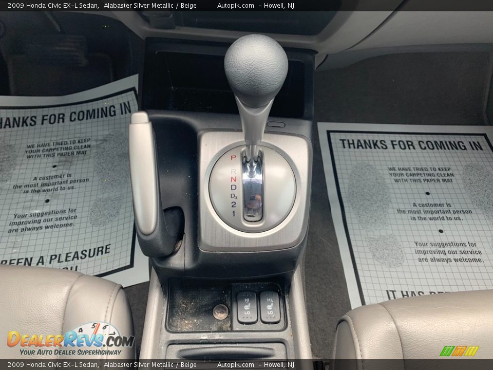 2009 Honda Civic EX-L Sedan Alabaster Silver Metallic / Beige Photo #16