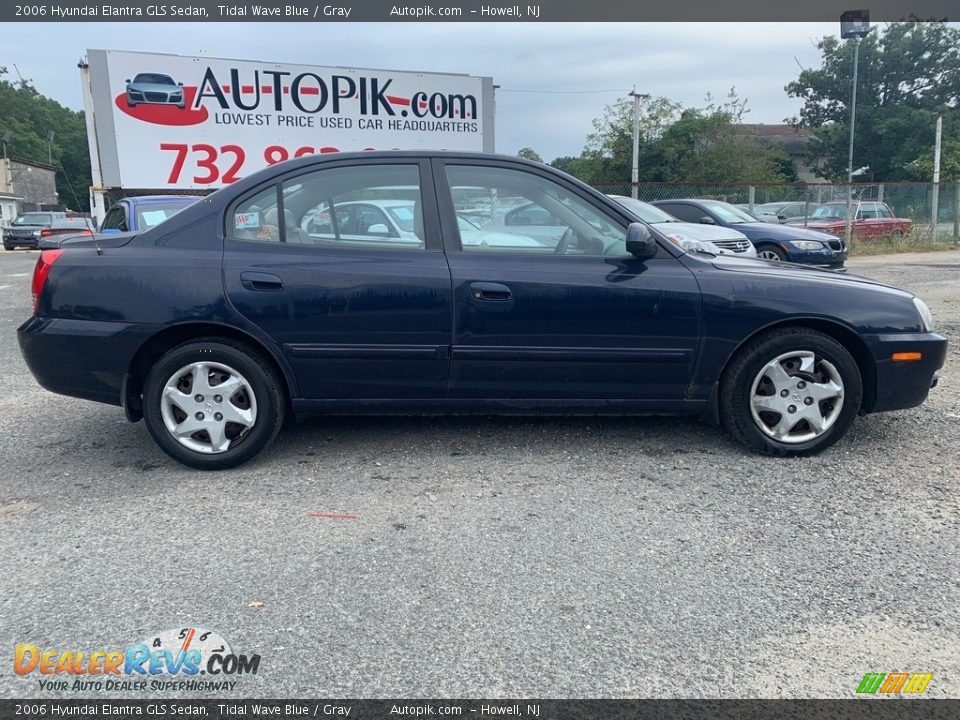 2006 Hyundai Elantra GLS Sedan Tidal Wave Blue / Gray Photo #2