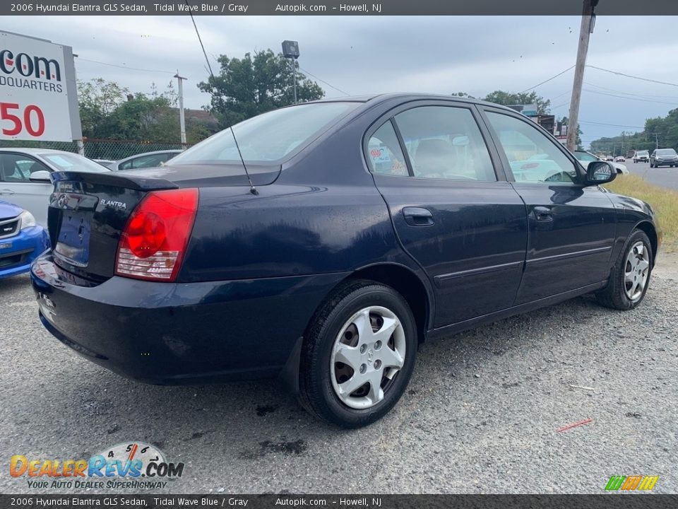 2006 Hyundai Elantra GLS Sedan Tidal Wave Blue / Gray Photo #3