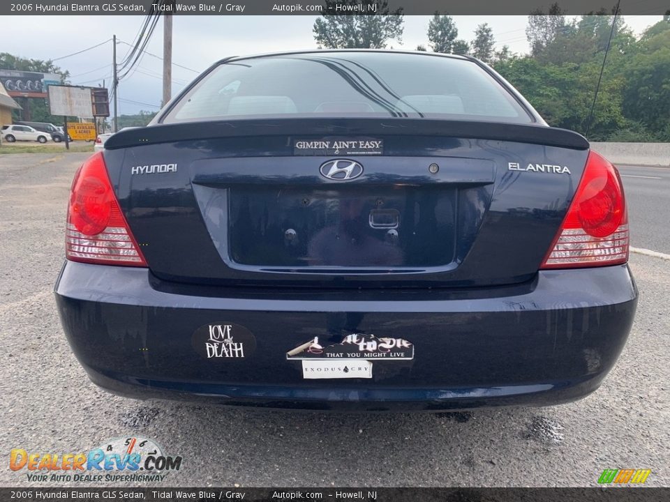 2006 Hyundai Elantra GLS Sedan Tidal Wave Blue / Gray Photo #4