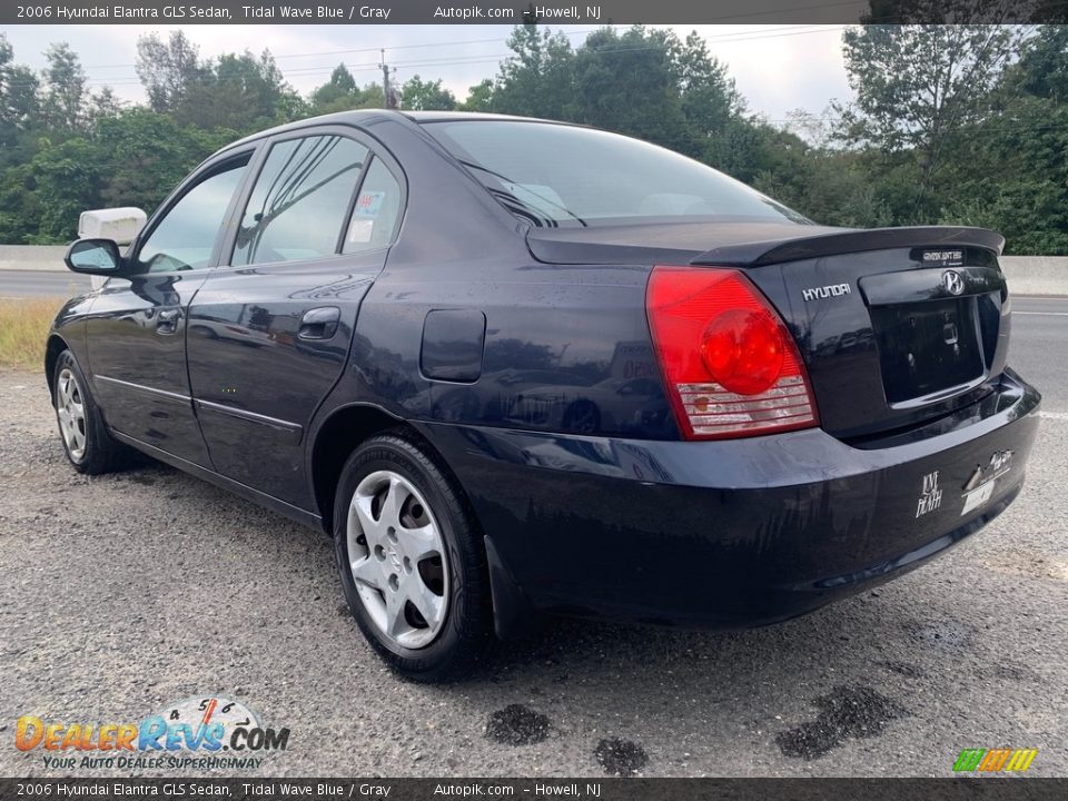 2006 Hyundai Elantra GLS Sedan Tidal Wave Blue / Gray Photo #5