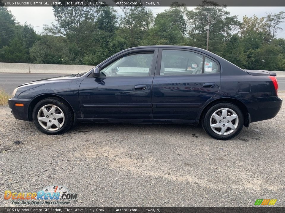 2006 Hyundai Elantra GLS Sedan Tidal Wave Blue / Gray Photo #6