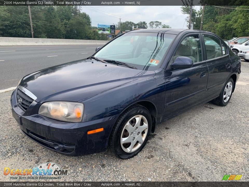 2006 Hyundai Elantra GLS Sedan Tidal Wave Blue / Gray Photo #8