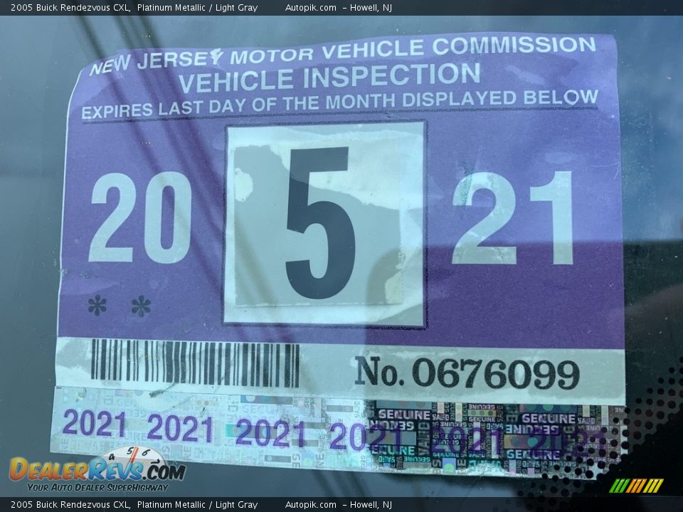2005 Buick Rendezvous CXL Platinum Metallic / Light Gray Photo #9