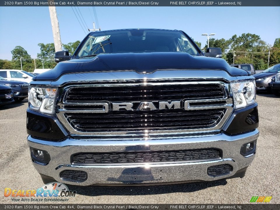 2020 Ram 1500 Big Horn Crew Cab 4x4 Diamond Black Crystal Pearl / Black/Diesel Gray Photo #2