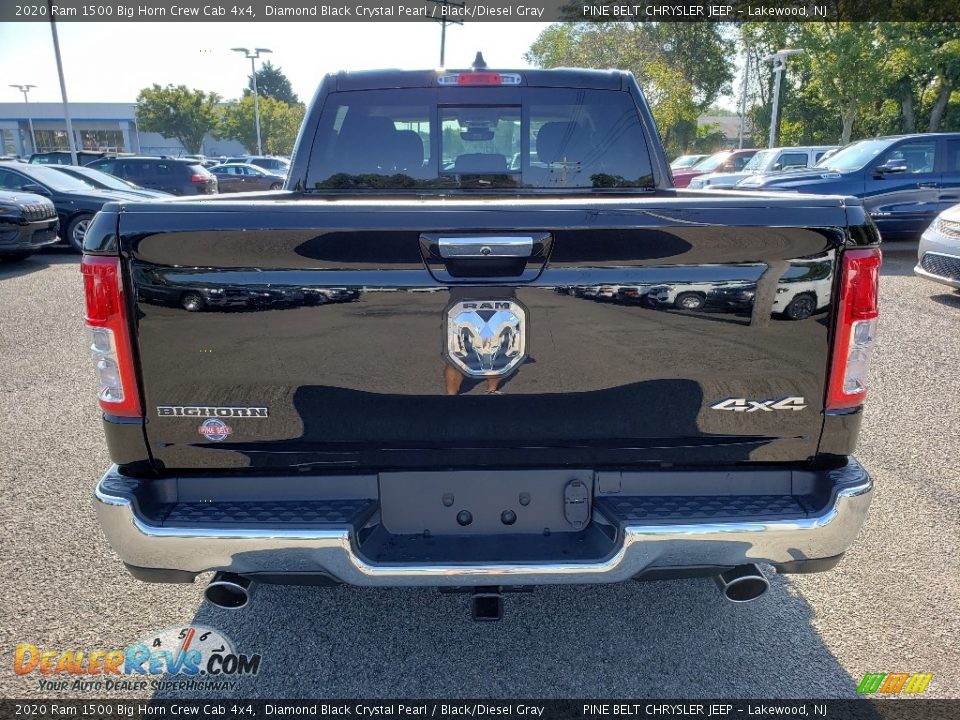 2020 Ram 1500 Big Horn Crew Cab 4x4 Diamond Black Crystal Pearl / Black/Diesel Gray Photo #5