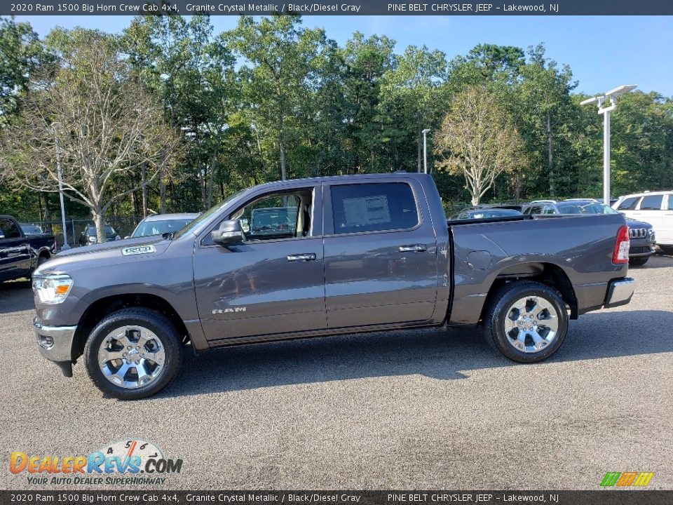 2020 Ram 1500 Big Horn Crew Cab 4x4 Granite Crystal Metallic / Black/Diesel Gray Photo #3