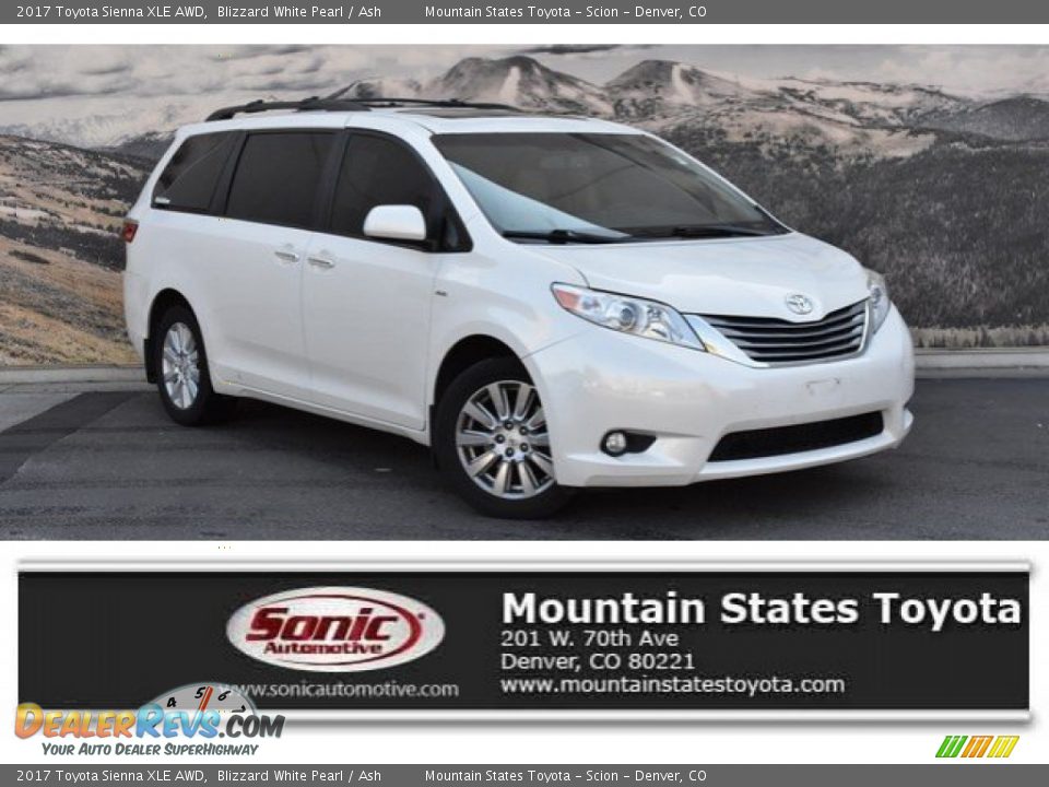 2017 Toyota Sienna XLE AWD Blizzard White Pearl / Ash Photo #1