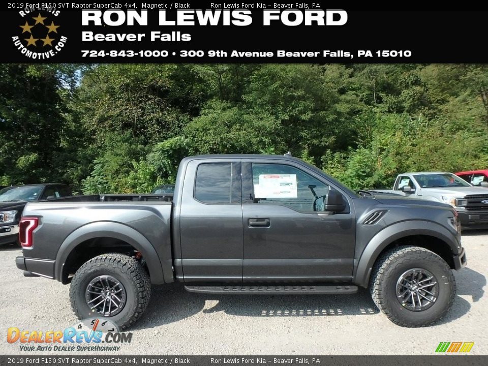 2019 Ford F150 SVT Raptor SuperCab 4x4 Magnetic / Black Photo #1