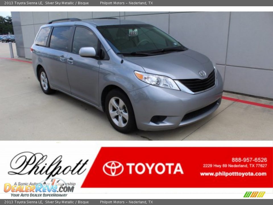 2013 Toyota Sienna LE Silver Sky Metallic / Bisque Photo #1