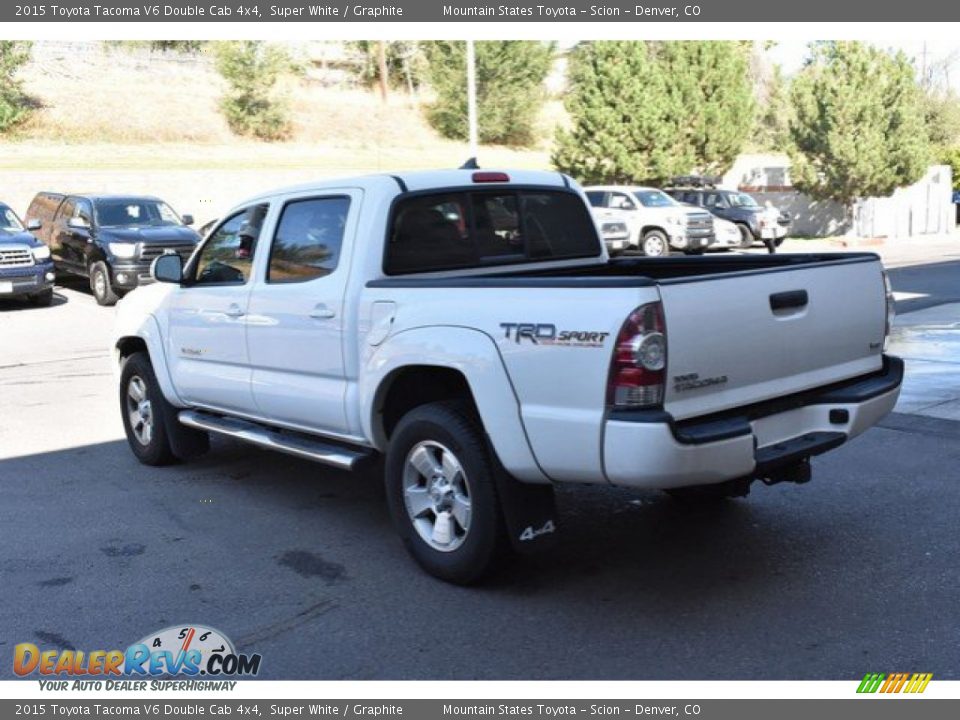 2015 Toyota Tacoma V6 Double Cab 4x4 Super White / Graphite Photo #4