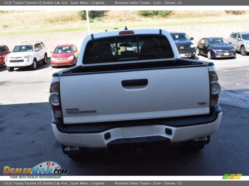2015 Toyota Tacoma V6 Double Cab 4x4 Super White / Graphite Photo #5