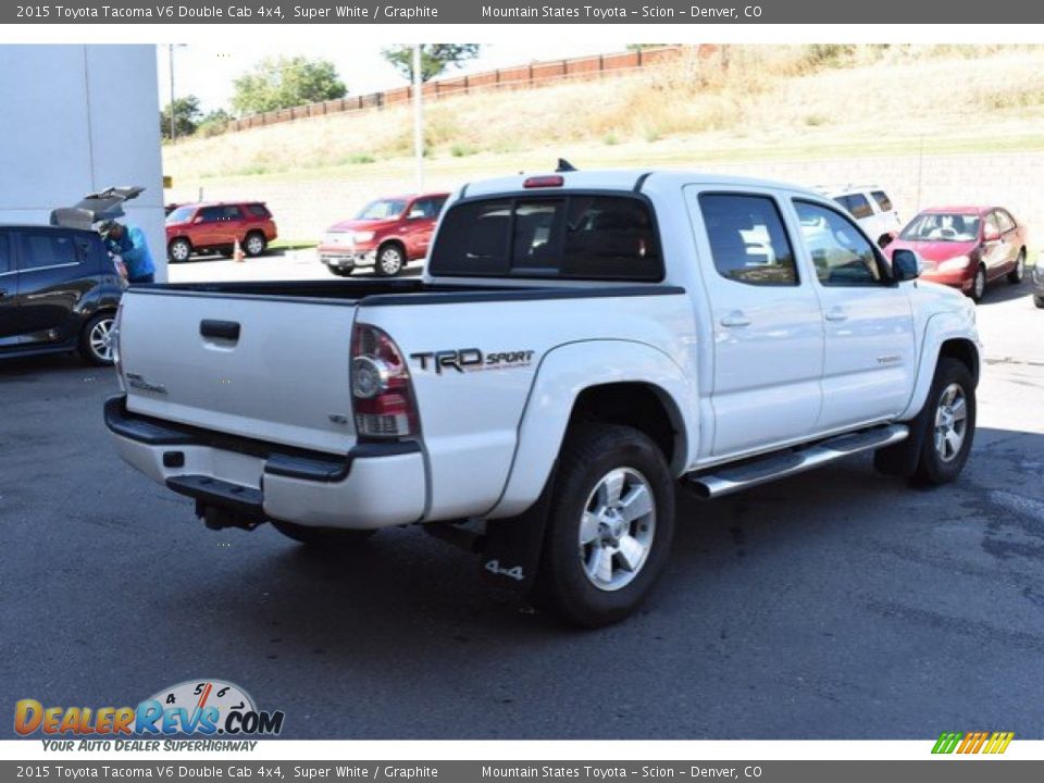 2015 Toyota Tacoma V6 Double Cab 4x4 Super White / Graphite Photo #6