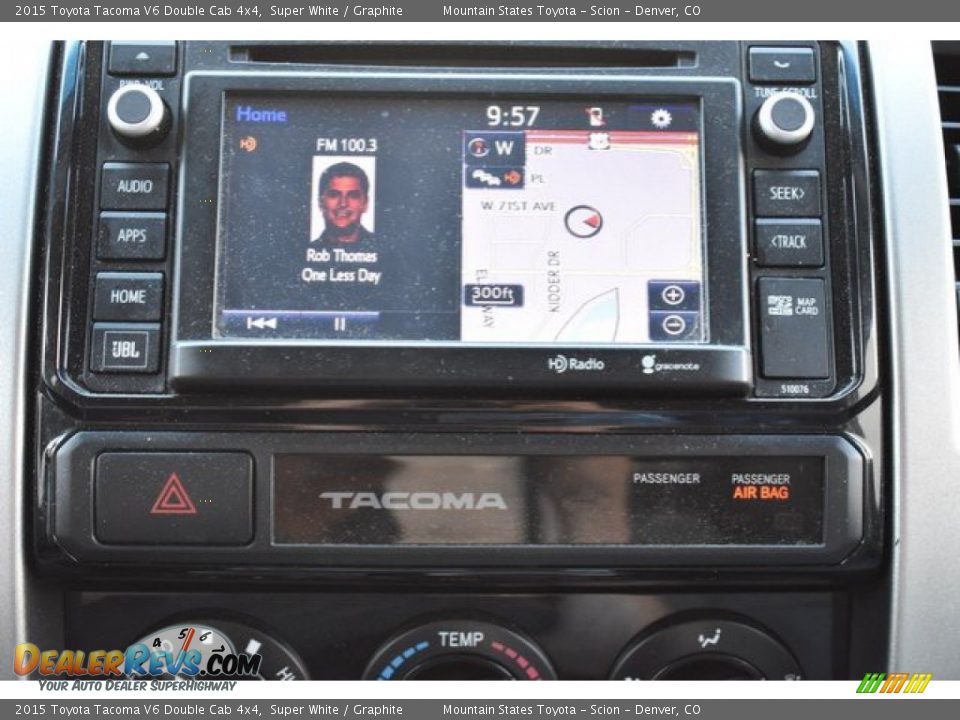 2015 Toyota Tacoma V6 Double Cab 4x4 Super White / Graphite Photo #11