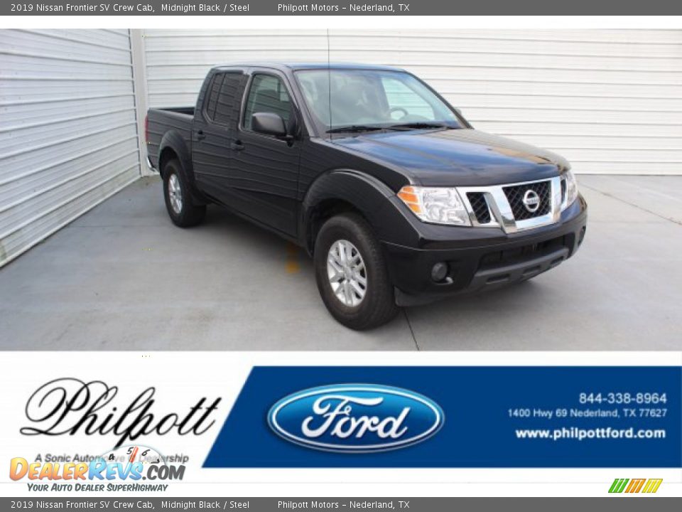 2019 Nissan Frontier SV Crew Cab Midnight Black / Steel Photo #1