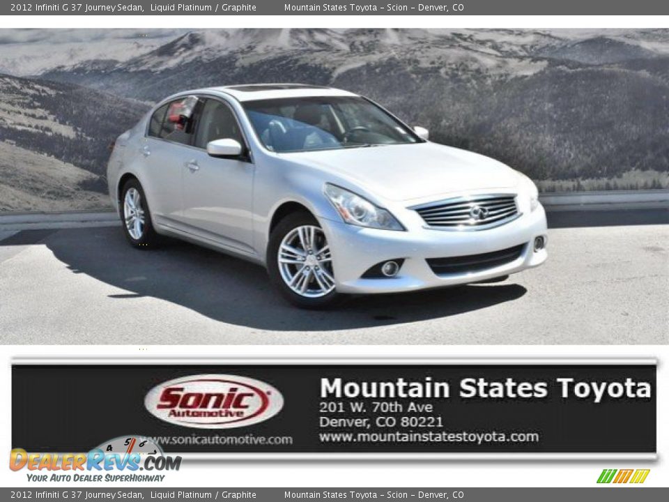2012 Infiniti G 37 Journey Sedan Liquid Platinum / Graphite Photo #1