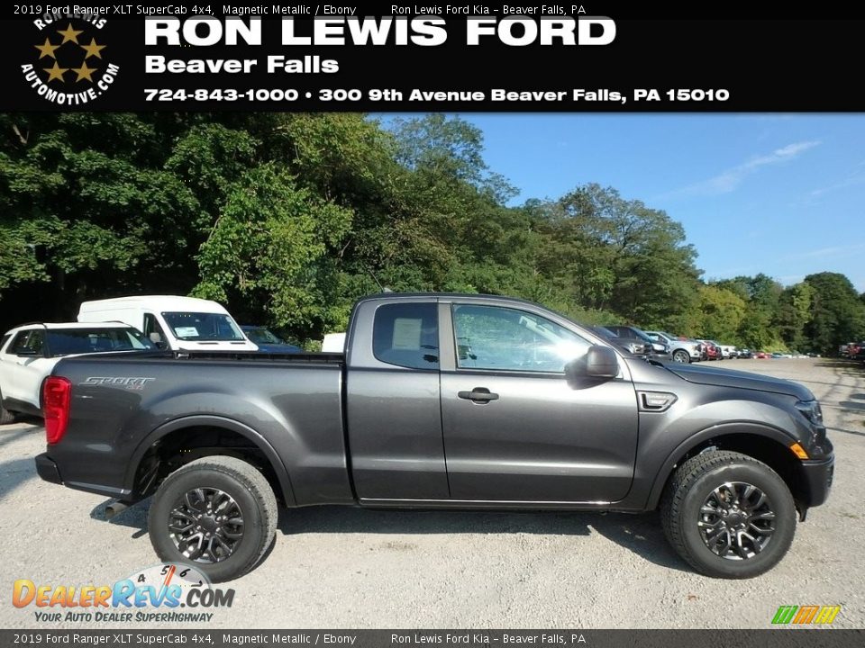 2019 Ford Ranger XLT SuperCab 4x4 Magnetic Metallic / Ebony Photo #1