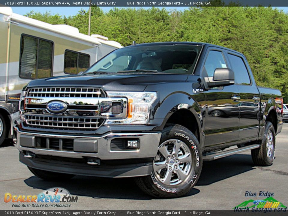 2019 Ford F150 XLT SuperCrew 4x4 Agate Black / Earth Gray Photo #1