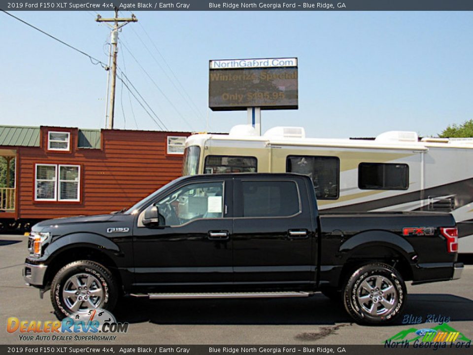 2019 Ford F150 XLT SuperCrew 4x4 Agate Black / Earth Gray Photo #2