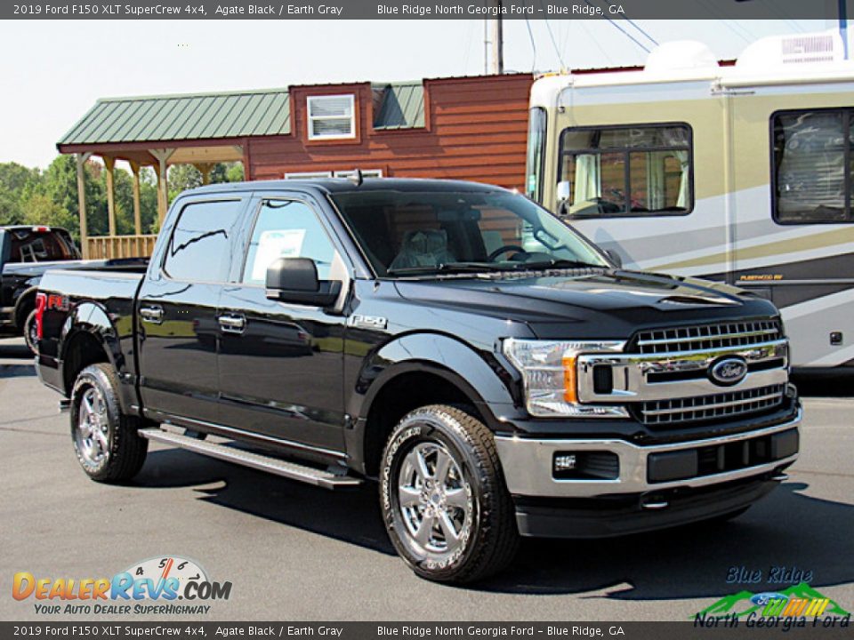 2019 Ford F150 XLT SuperCrew 4x4 Agate Black / Earth Gray Photo #7