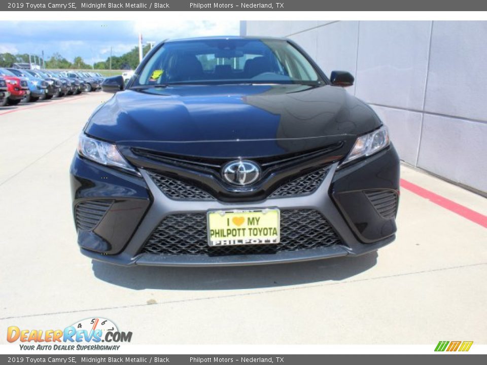 2019 Toyota Camry SE Midnight Black Metallic / Black Photo #3