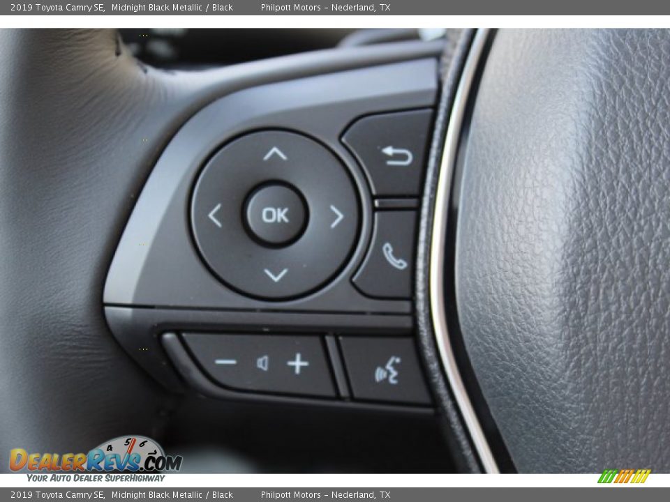 2019 Toyota Camry SE Midnight Black Metallic / Black Photo #12
