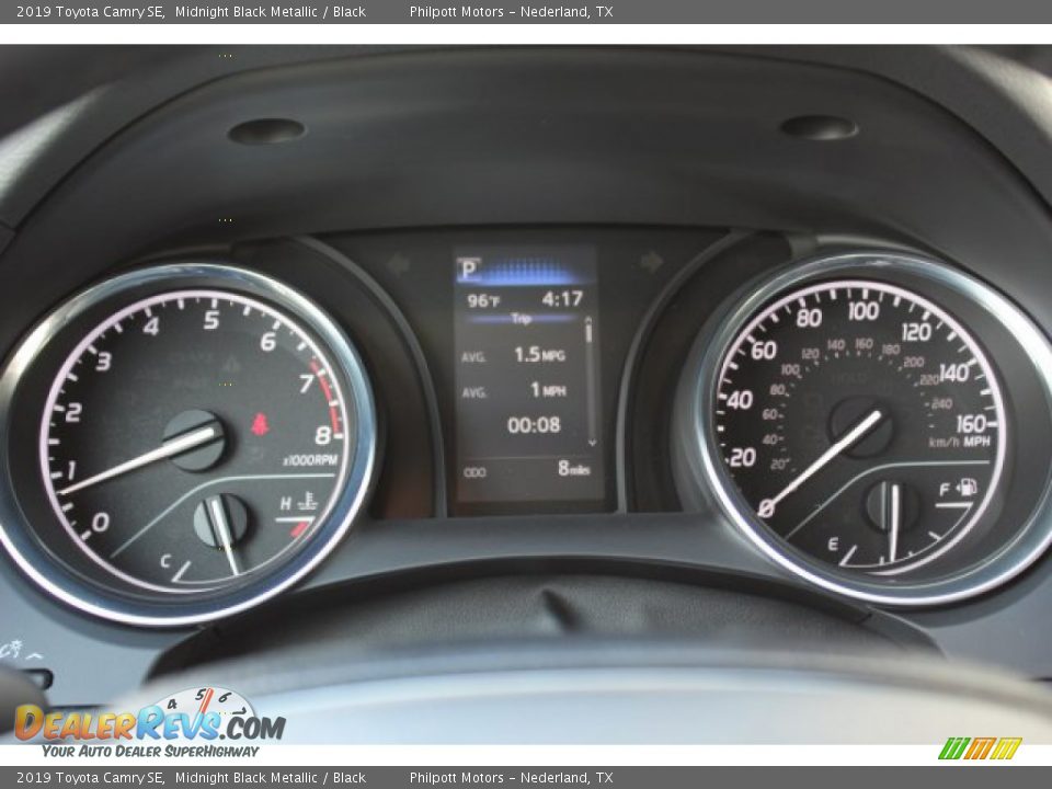 2019 Toyota Camry SE Midnight Black Metallic / Black Photo #14