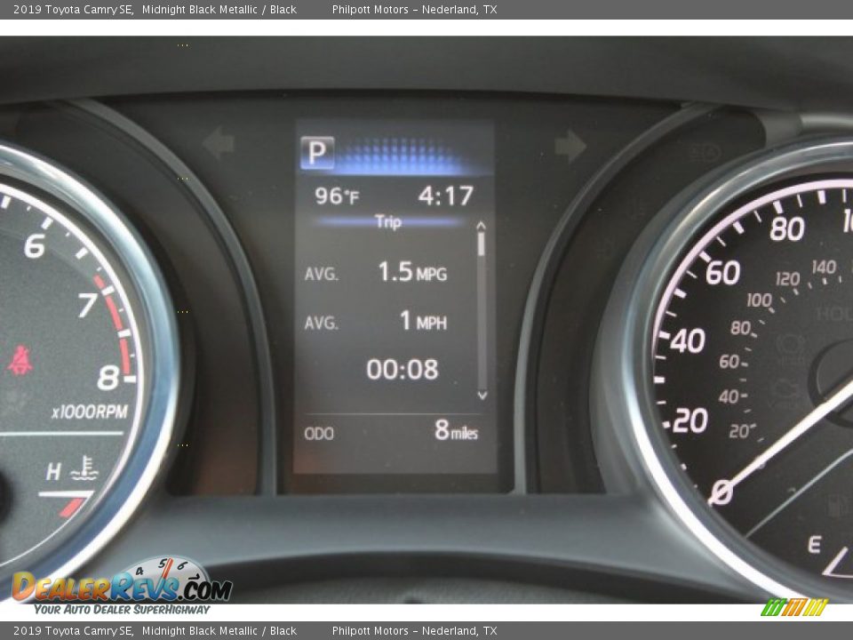 2019 Toyota Camry SE Midnight Black Metallic / Black Photo #15