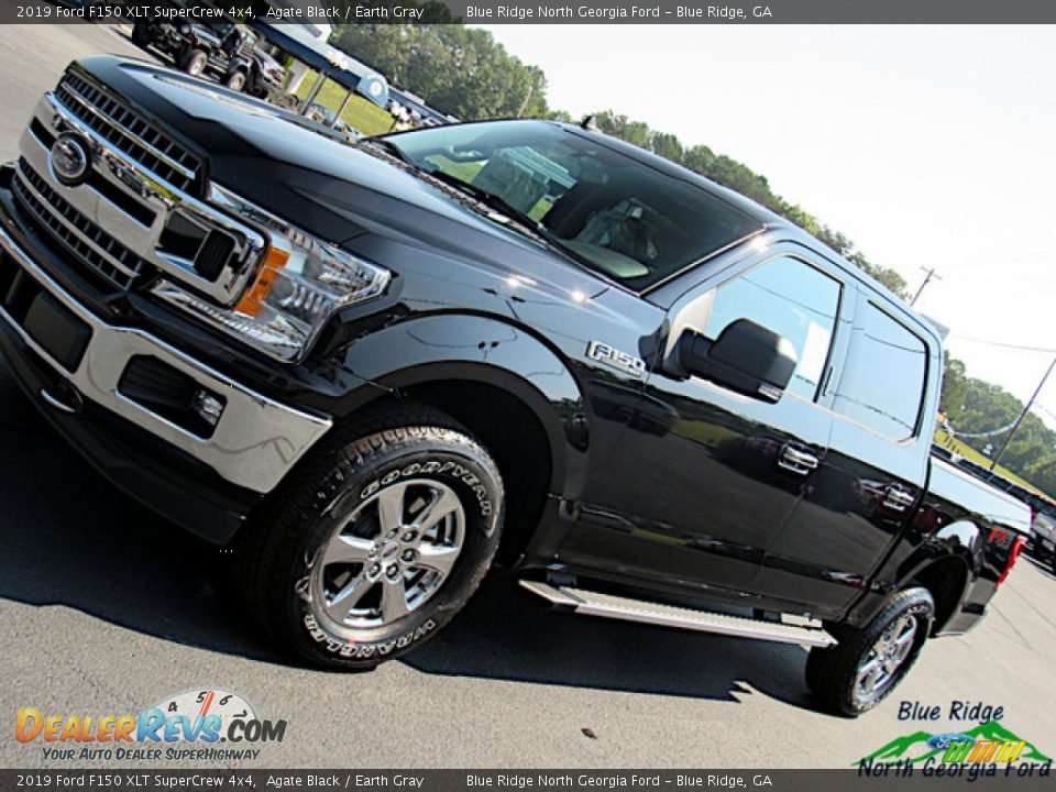 2019 Ford F150 XLT SuperCrew 4x4 Agate Black / Earth Gray Photo #32