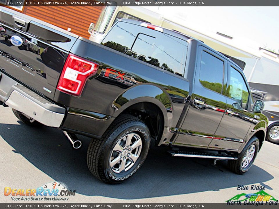 2019 Ford F150 XLT SuperCrew 4x4 Agate Black / Earth Gray Photo #34