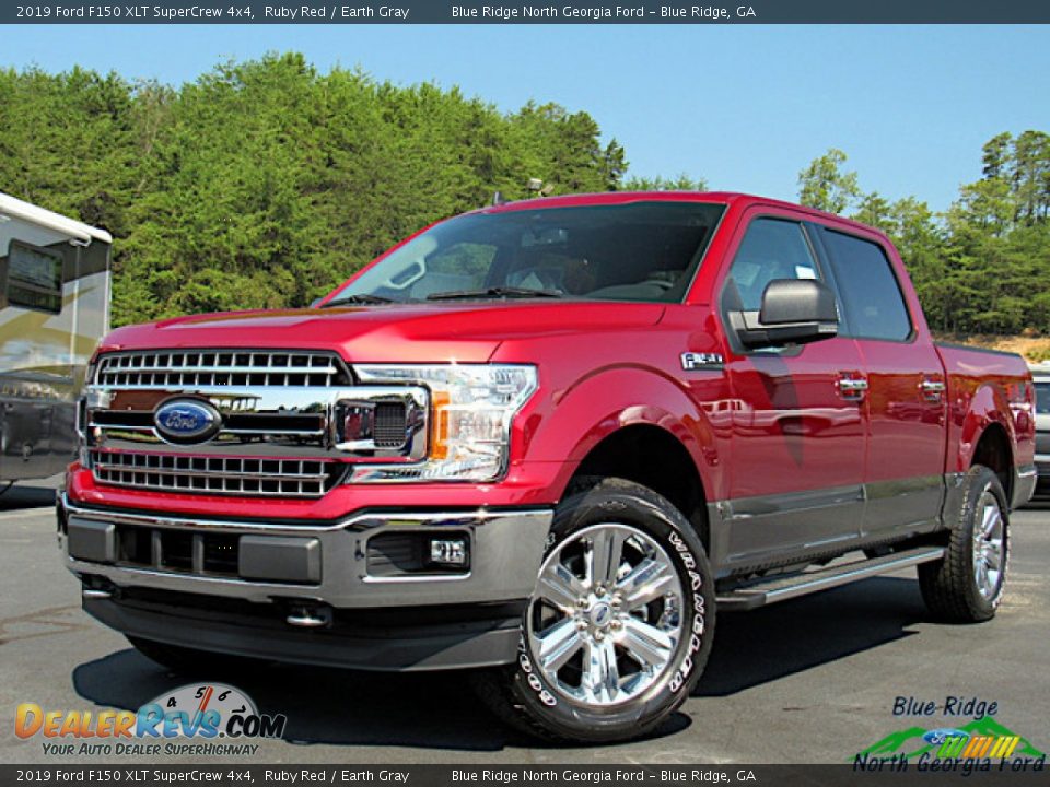2019 Ford F150 XLT SuperCrew 4x4 Ruby Red / Earth Gray Photo #1