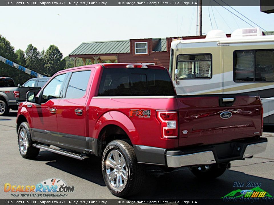 2019 Ford F150 XLT SuperCrew 4x4 Ruby Red / Earth Gray Photo #3