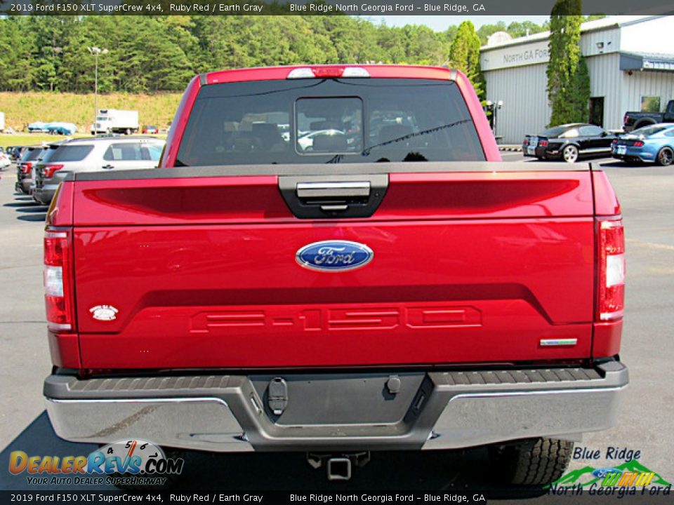 2019 Ford F150 XLT SuperCrew 4x4 Ruby Red / Earth Gray Photo #4