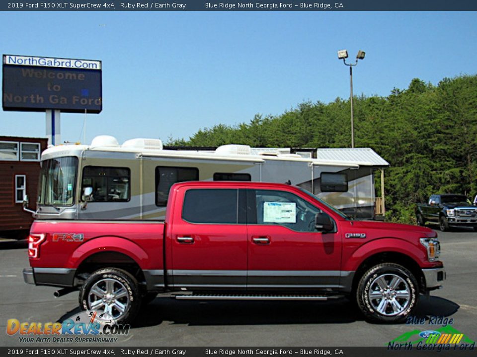 2019 Ford F150 XLT SuperCrew 4x4 Ruby Red / Earth Gray Photo #6