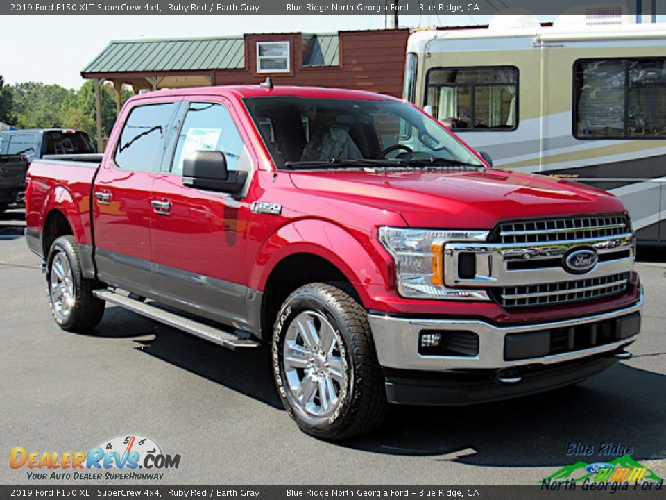 2019 Ford F150 XLT SuperCrew 4x4 Ruby Red / Earth Gray Photo #7